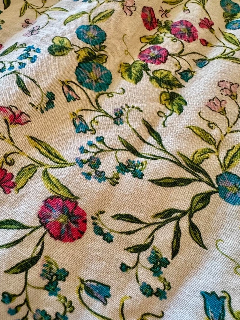Sincerely Jules Floral Linen Blend Mini Dress Cottagecore Coquette Feminine S - Picture 5 of 8